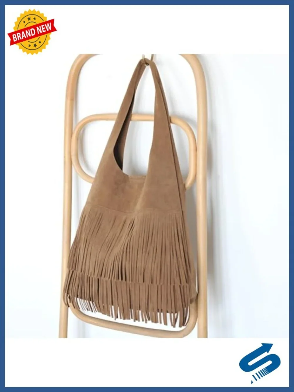 Tassel Faux Suede Hobo Bag Fringe Shoulder Handbag